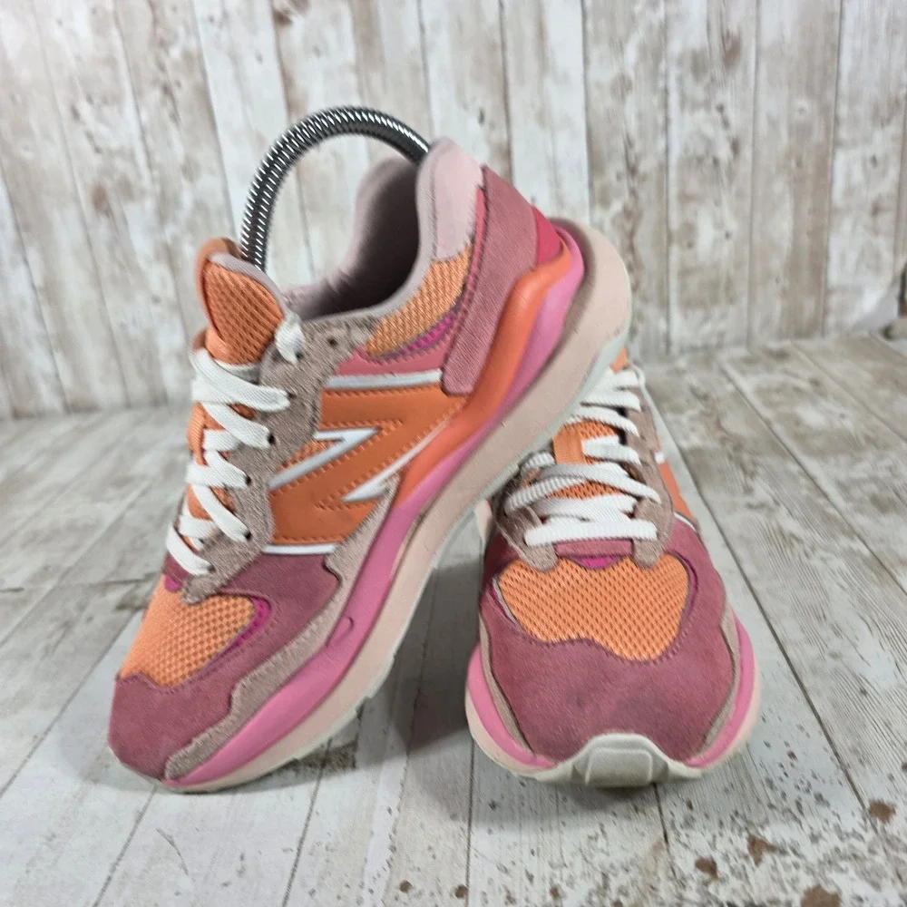New Balance 57/40‎ Pink Orange Suede Mesh Sneakers W5740VDA Womens 6.5